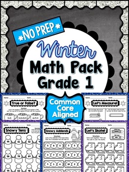 Preview of Winter No Prep Math - 1st Grade