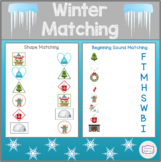 Winter Matching Colors/Shapes and Beginning Sound