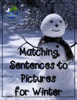 Preview of Winter Matching Sentences to Pictures Printable