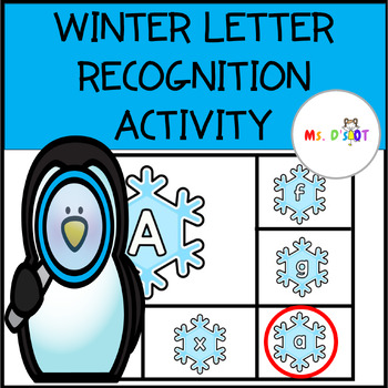 Preview of Winter Letter Recognition Activity