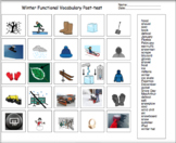 Winter Matching Vocabulary Worksheet/Pre/Post-Test