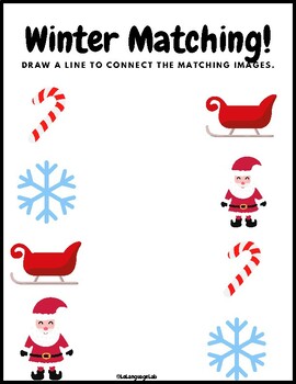 Preview of Winter Matching Worksheet