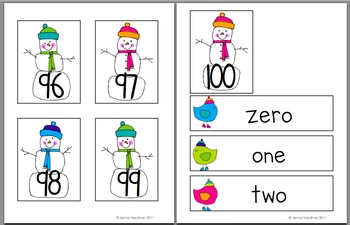 Winter Math (0-100, by 3s, number words, fact families) by Teacher in ...
