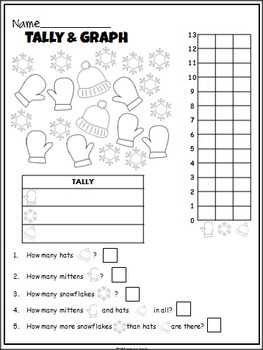 Winter Math Printables - 1st Grade by ABC Helping Hands | TpT