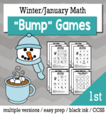 Winter Math 1st Grade+ Bump Games Bundle
