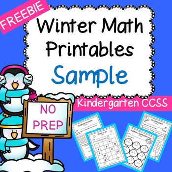 Preview of Kindergarten Winter Math FREEBIE