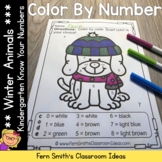 Winter Color By Number Kindergarten Know Your Numbers