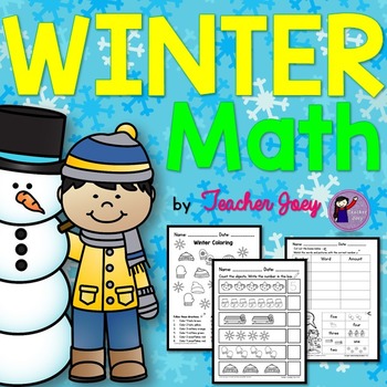 Winter Math Worksheets by Teacher Joey | Teachers Pay Teachers