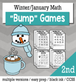 Winter Math 2nd Grade+ Bump Games Bundle
