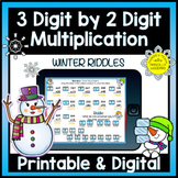 Winter Math 3 Digit by 2 Digit Multiplication Riddles | 3 by 2 Multiplication