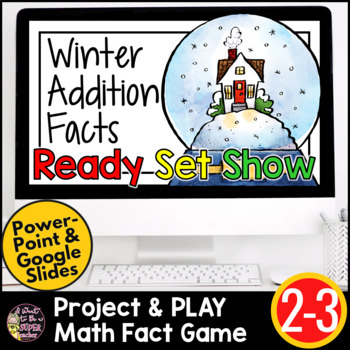 Preview of 2nd Grade Winter Math Games | Holiday Math Activities | Addition Facts