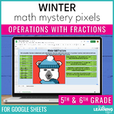 Winter Math Activities Digital Pixel Art | Operations with
