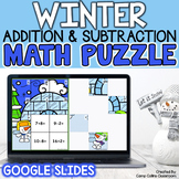 Winter Math Activities | Math Puzzles | Addition and Subtraction Mystery Picture