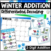 Winter Math Activities | Winter Theme | 2-Digit Add Task C