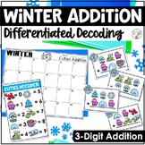 Winter Math Activities | Winter Theme | 3-Digit Add Task C