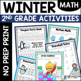 Winter Math Activities & Worksheets No Prep Printables 2nd Grade
