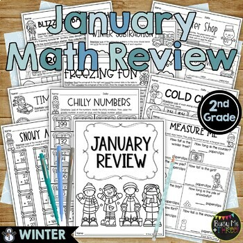 Preview of Winter Math Activities for 2nd Grade No Prep Worksheets for January | Graphing