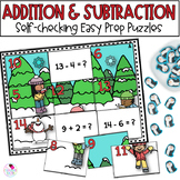 Winter Addition Subtraction - January Math - Puzzles