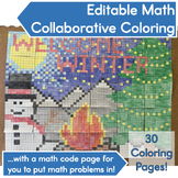 Winter Math Activity│Collaborative Coloring Poster & Bulle