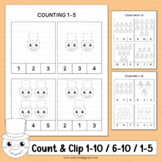 Winter Math Activity Counting Cards Count and Clip Numbers