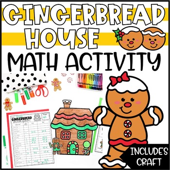 Preview of Winter Math Activity & Craft - Build a Gingerbread House
