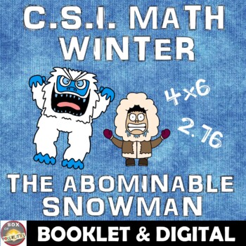 Preview of Winter Math Activity: The Abominable Snowman! A Fun CSI Winter Math Activity.