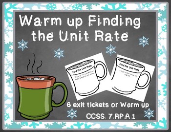 Preview of Winter Math Activity Unit Rate bulletin Board | Door Decoration | Exit Ticket   
