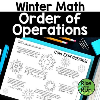 Preview of Winter Math Activity with Order of Operations