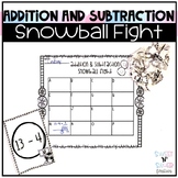 Winter Math Addition and Subtraction Snowball Fight