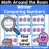 Winter Math Around the Room Comparing Numbers Printable Ta