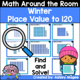 Winter Math Around the Room Place Value to 120 Task Card A