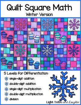 winter math art quilt square by light bulbs and laughter tpt