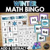 Winter Math Bingo Game Addition and Subtraction to 20 Fact