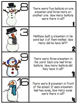 Winter Math Bins- 21 Common Core Aligned Math Centers by Kristen Smith