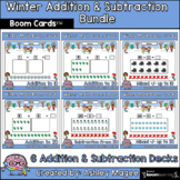 Winter Math Boom Cards Bundle: Addition and Subtraction - 
