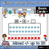 Winter Math Boom Cards - Mixed Addition & Subtraction to 2