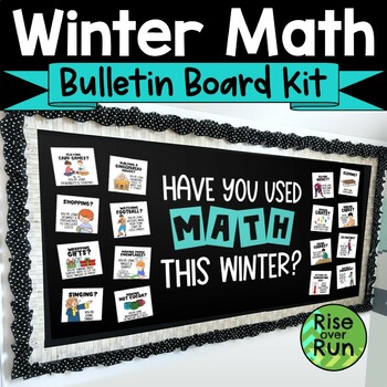 Preview of Winter Math Bulletin Board Kit with Examples of How We Use Math