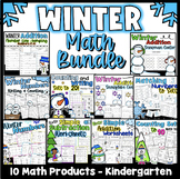 Winter Math Bundle Number Writing Addition Subtraction Counting