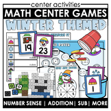 Winter Math Center Activities | Math Game Bundle | Number 