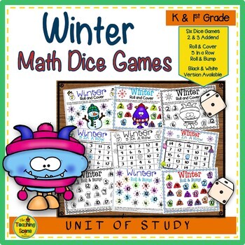 Preview of Winter Math Center Dice Games