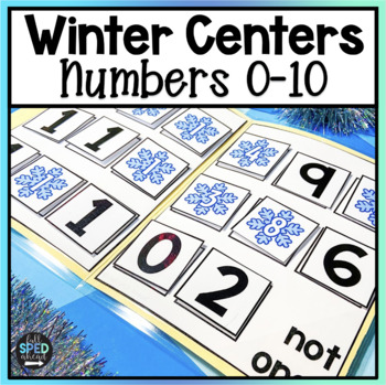 Preview of Winter Math Centers Numbers 0-10 Adaptive Books Special Education Activities
