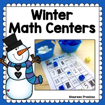 Preview of Winter Math Centers for Kindergarten