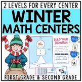 Winter Math Centers for 1st & 2nd Grade | Differentiated