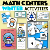 Winter Math Centers for January - EIGHT Games