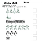 Winter Math Counting 1 to 5