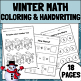 Winter Math Counting And coloring Activities - Return from
