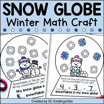 Preview of Winter Math Craft | Counting and Addition Snow Globes
