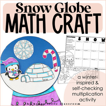 Preview of Winter Math Craft | Fourth & Fifth Grade Multiplication | Winter Activity