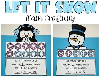 Preview of Winter Math Craft | Numbers to 10 and Addition