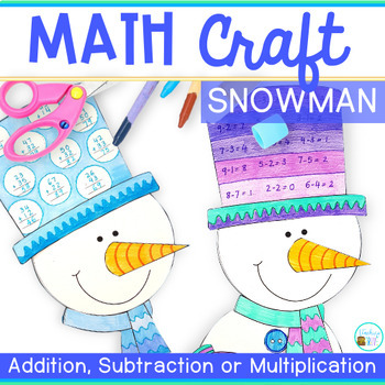 Preview of Winter Math Craft | Snowman Craft | Winter Bulletin Board